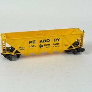 Vintage Lionel Peabody PCCX 9276 Yellow Quad Hopper Freight Train Car O Scale